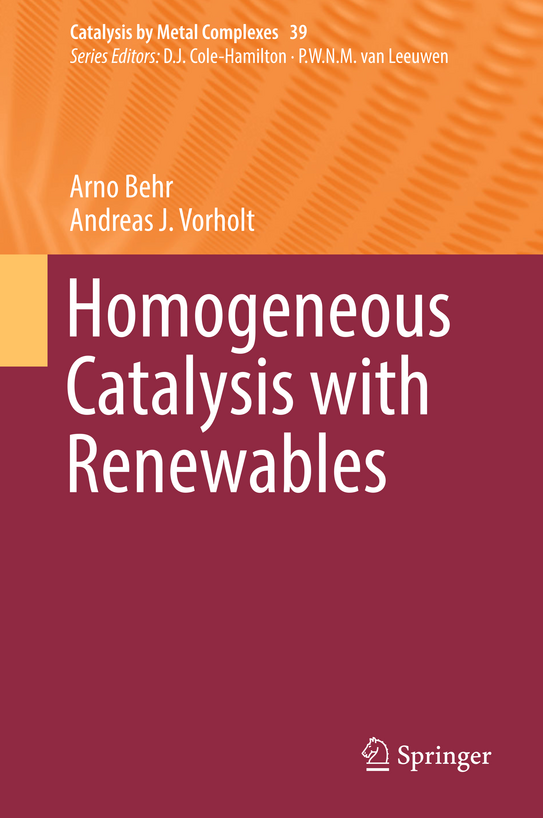 Titelblatt des Buches "Homogenous Catalysis with Renewables"