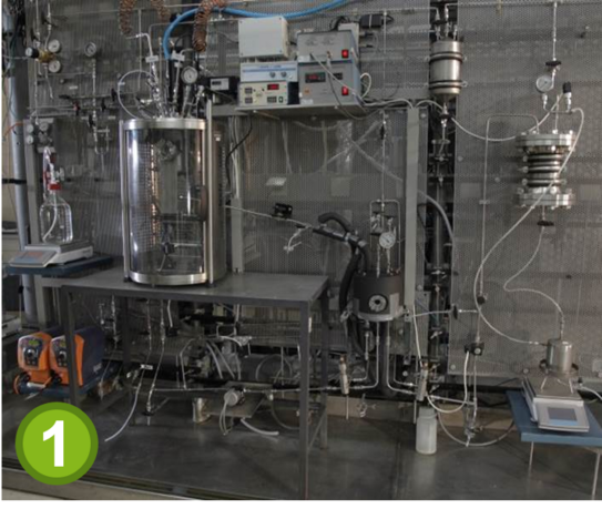 CSTR + Mixer settler + Destillation Apparat