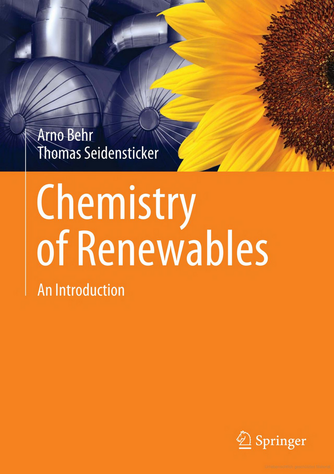 Titelblatt des Buches "Chemistry of Renewables"