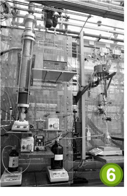 Abbildung von TMS in einem Taylor–Couette Reaktor (TCR)