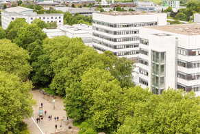 BCI building surrounded by trees